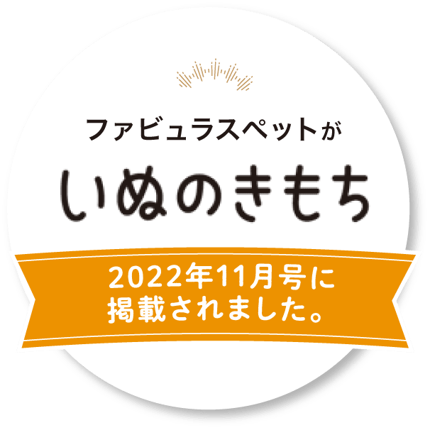ファビュラスペットがいぬのきもち 2022年11月号に掲載されました。